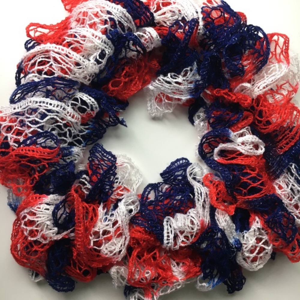 Red, White, and Blue Sashay/Ruffle Scarf